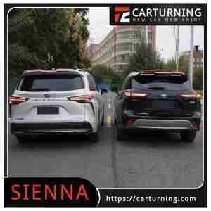 Toyota Sienna Body Kit Rear Spoiler With LED Lights.003