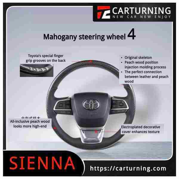 Toyota Sienna Steering Wheel Mahogany model CARTURNING